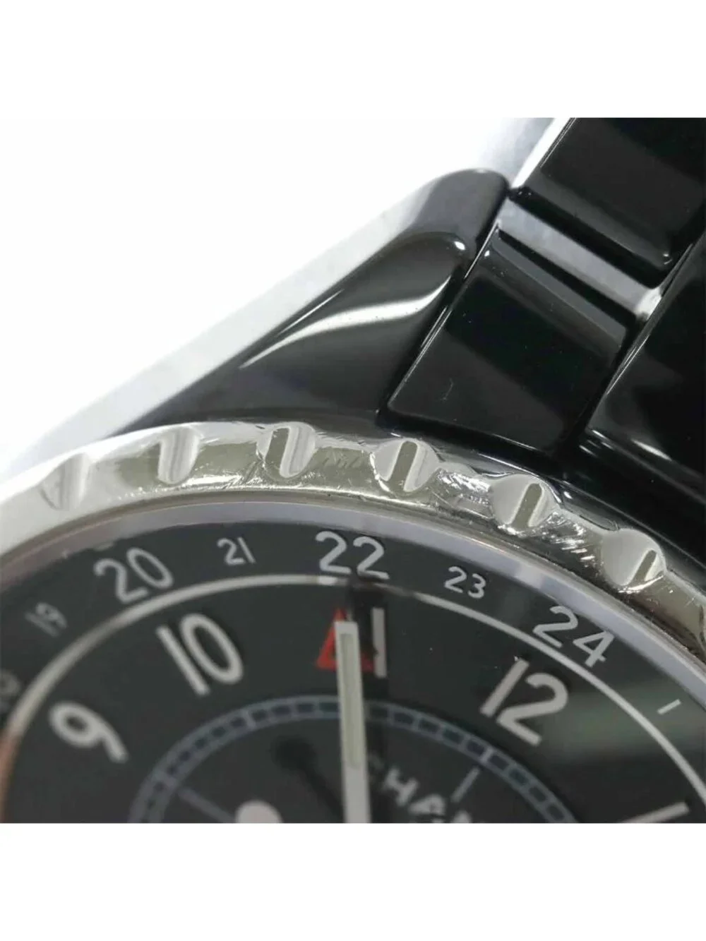 Chanel GMT 38 Watch Date Black Ceramic Automatic Winding